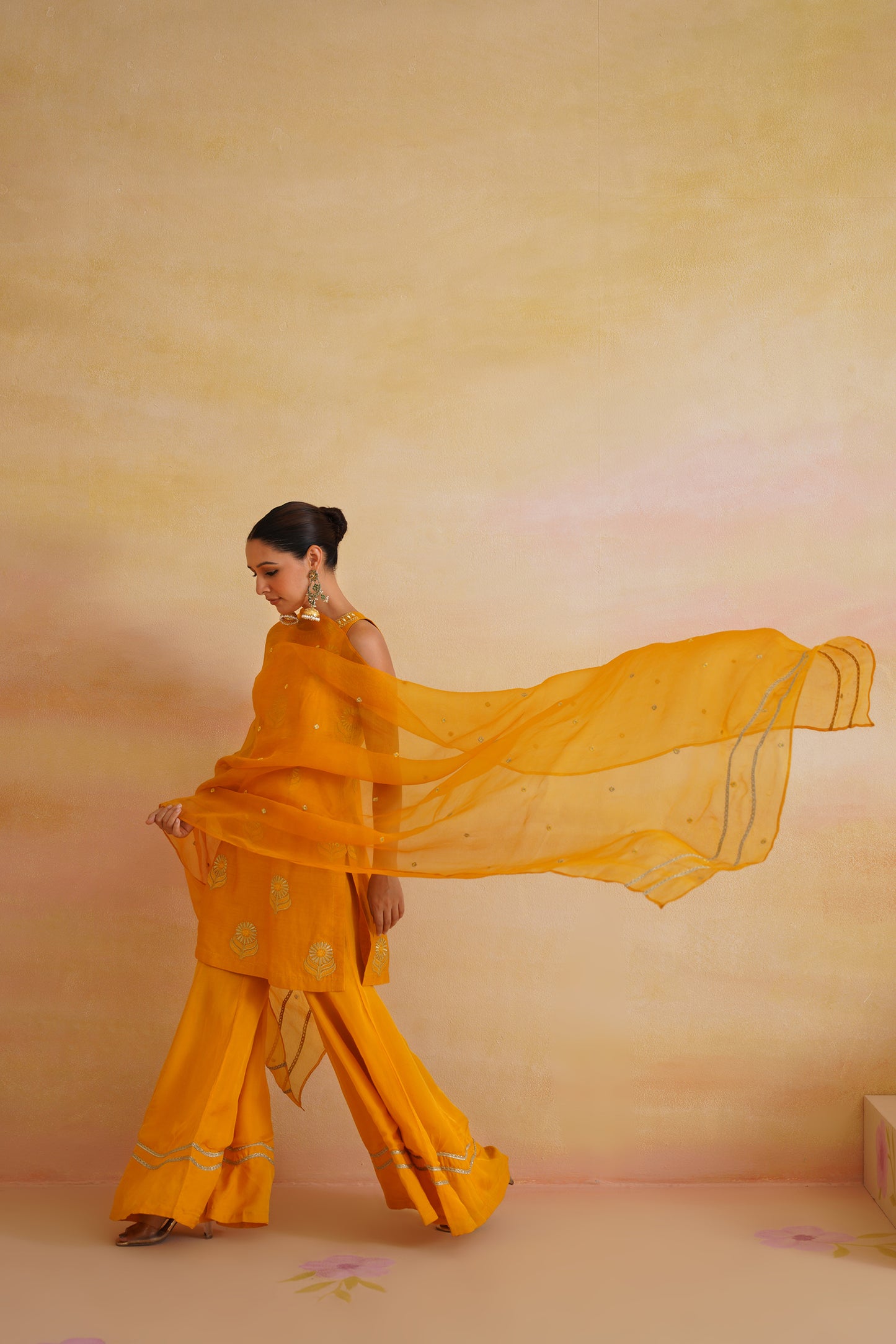 Heer Mustard Sharara