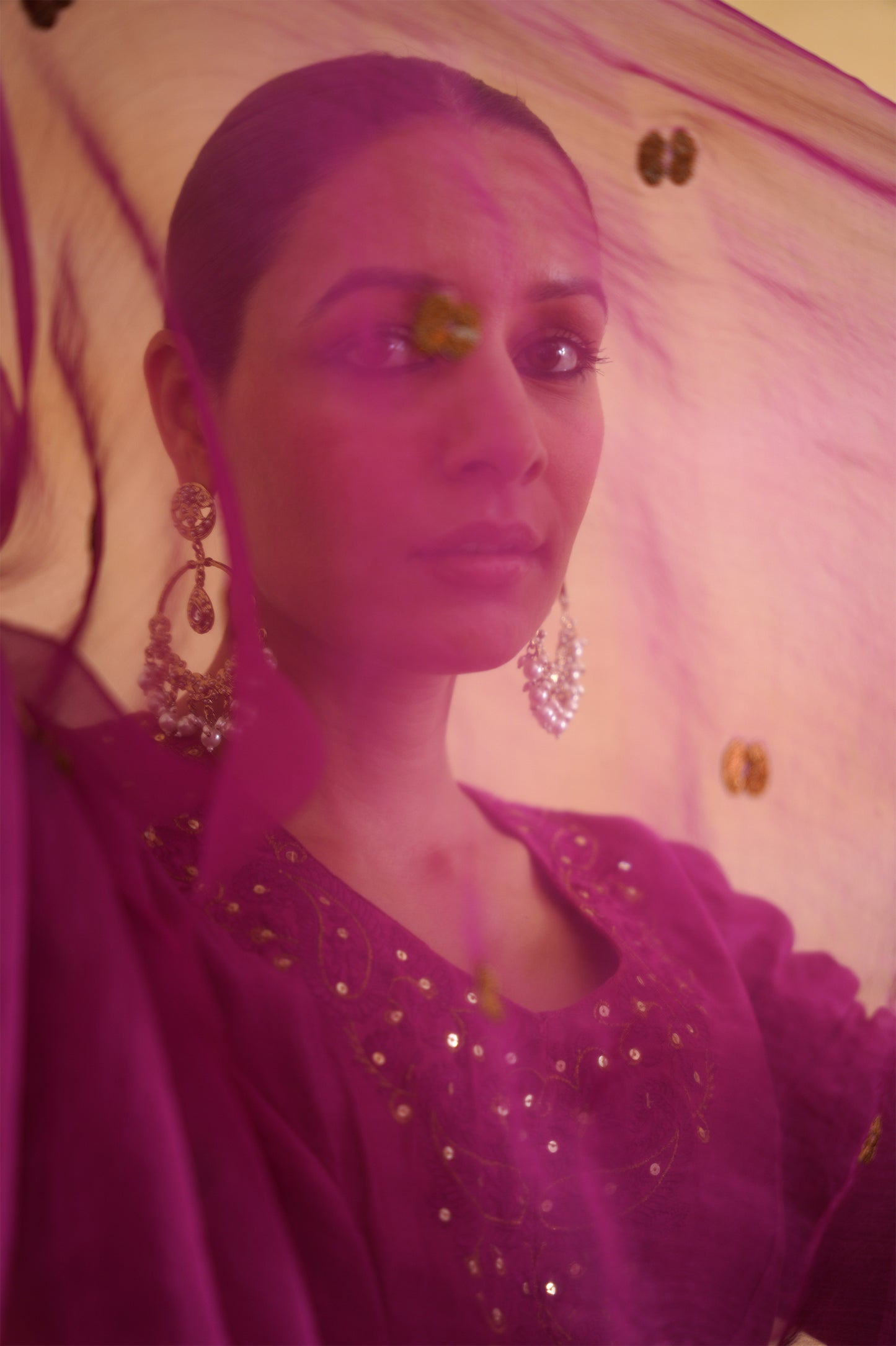 Ruhani Burgundy Sharara