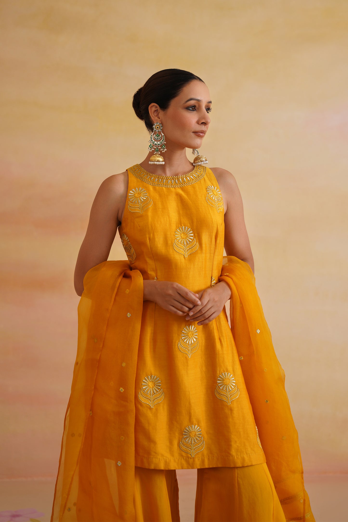Heer Mustard Sharara