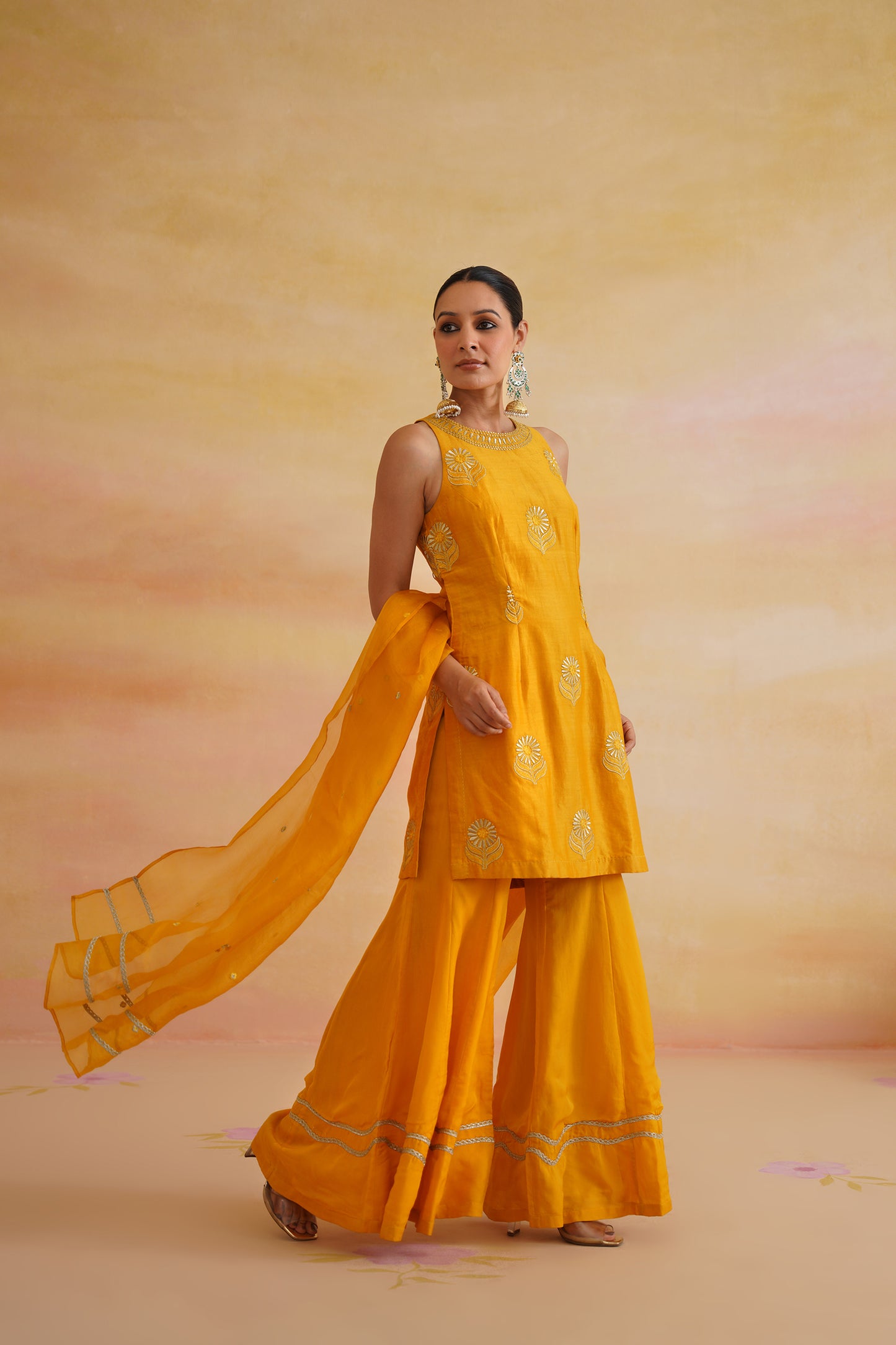 Heer Mustard Sharara