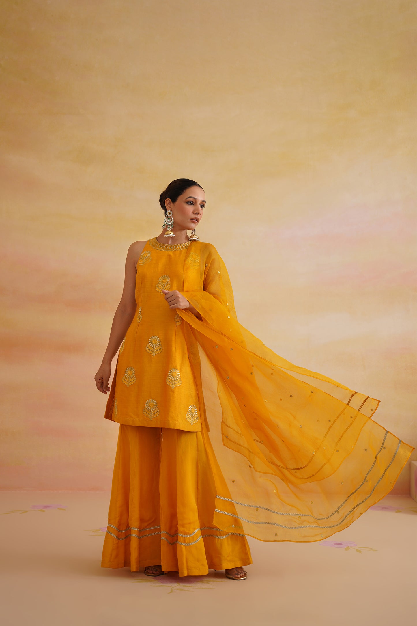 Heer Mustard Sharara