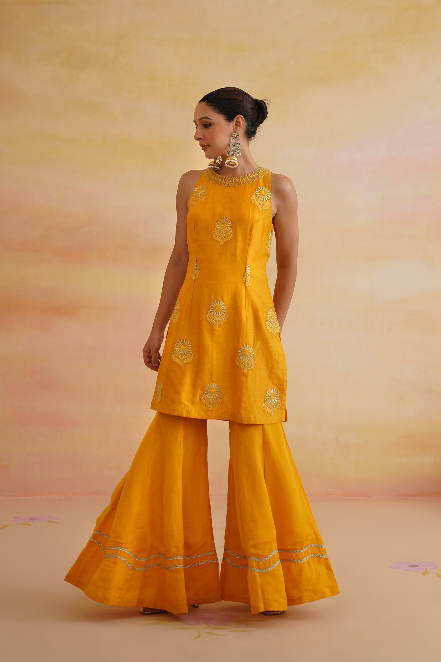 Heer Mustard Sharara