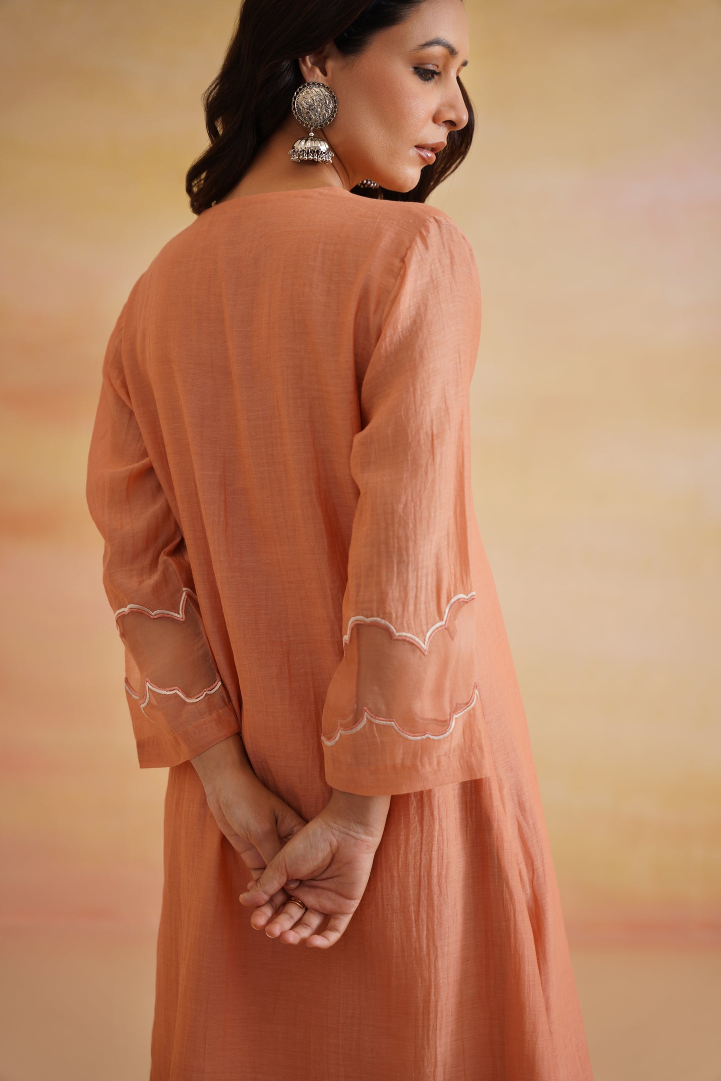 Gul Peach Kurta