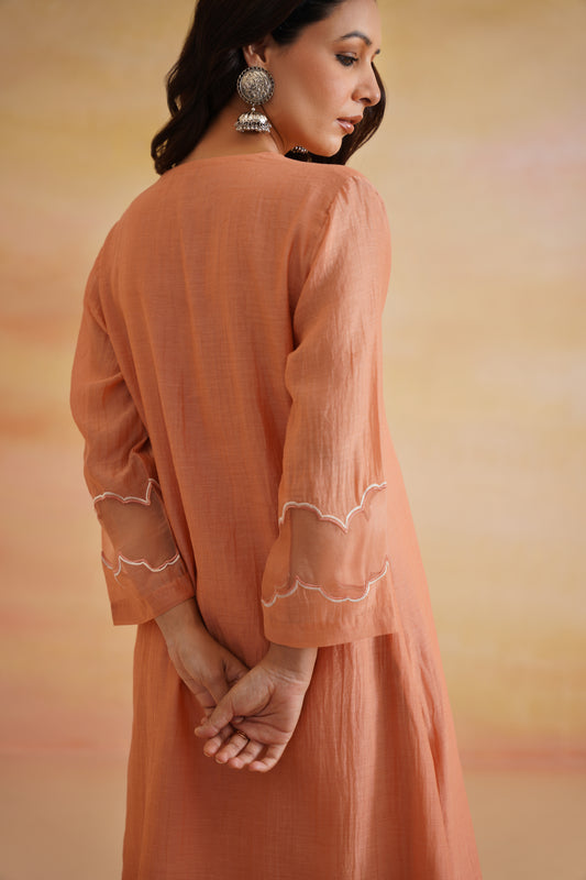 Gul Peach Kurta