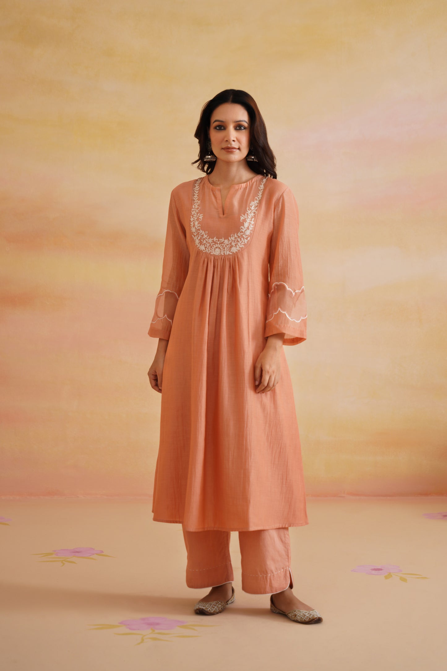 Gul Peach Kurta