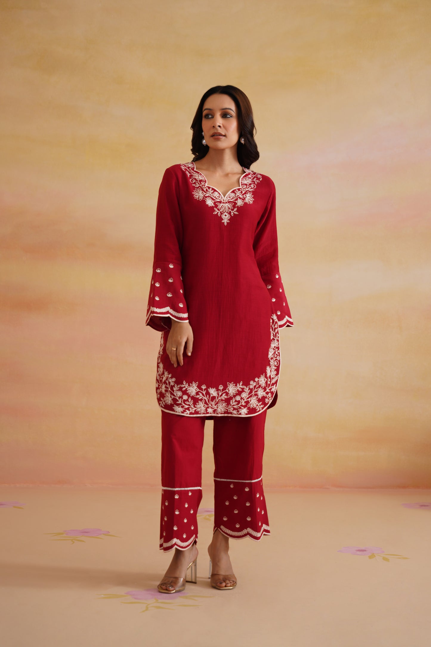 Reet Maroon Kurta