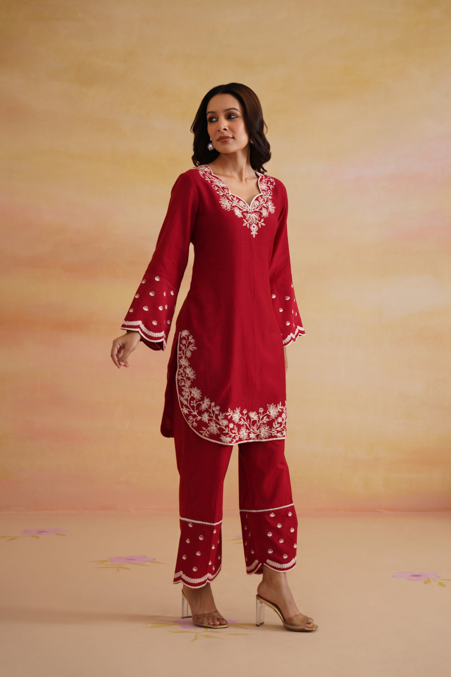 Reet Maroon Kurta