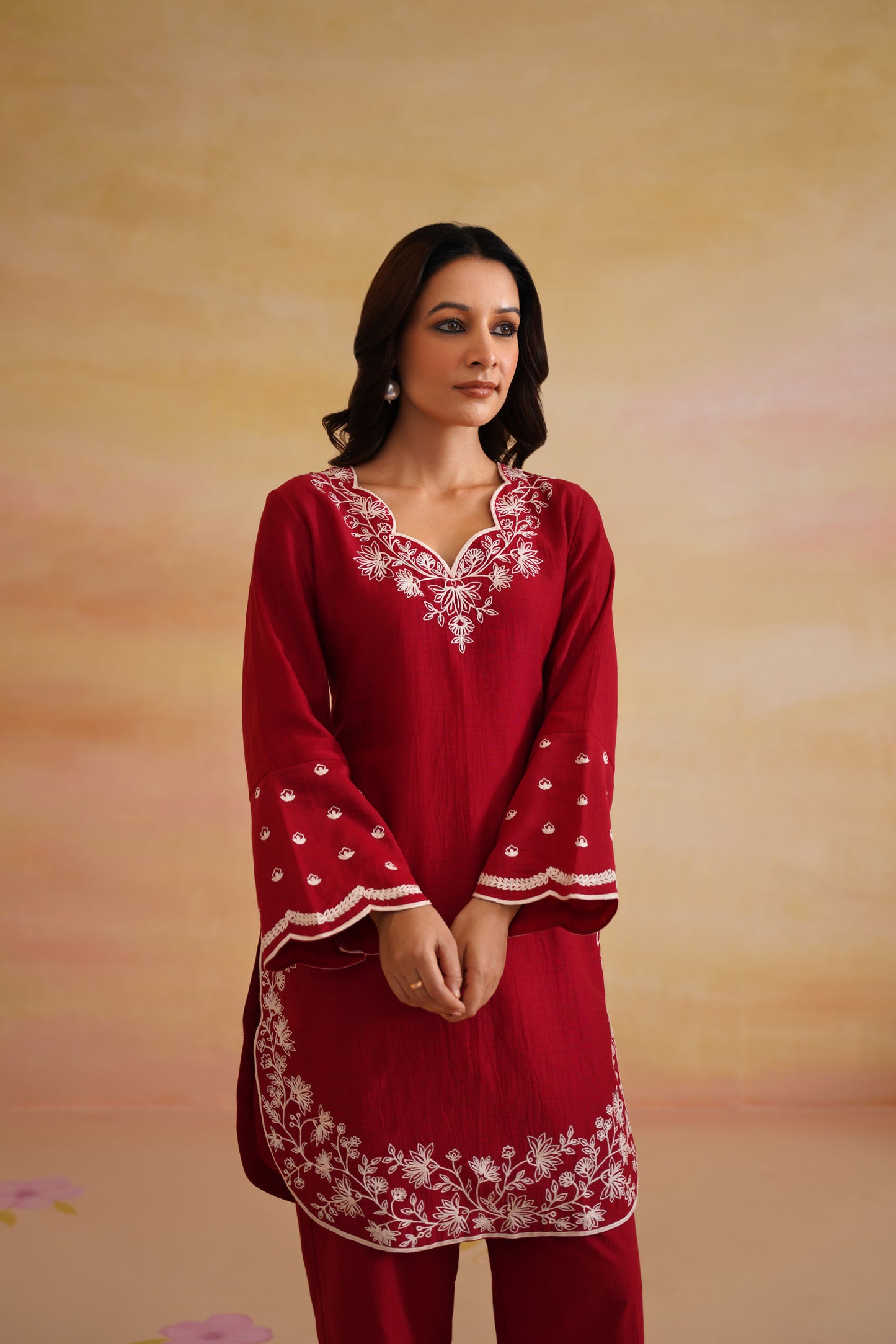 Reet Maroon Kurta