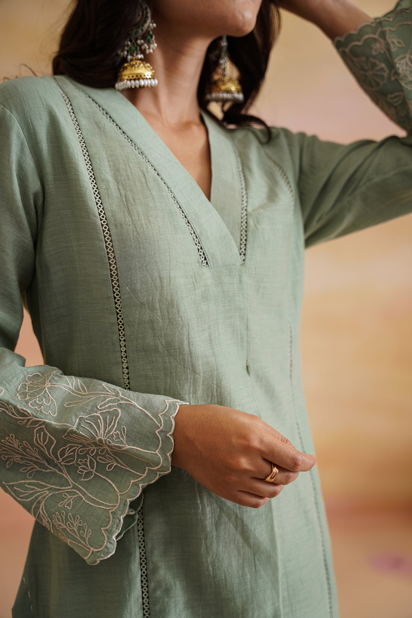 Ira Green Kurta