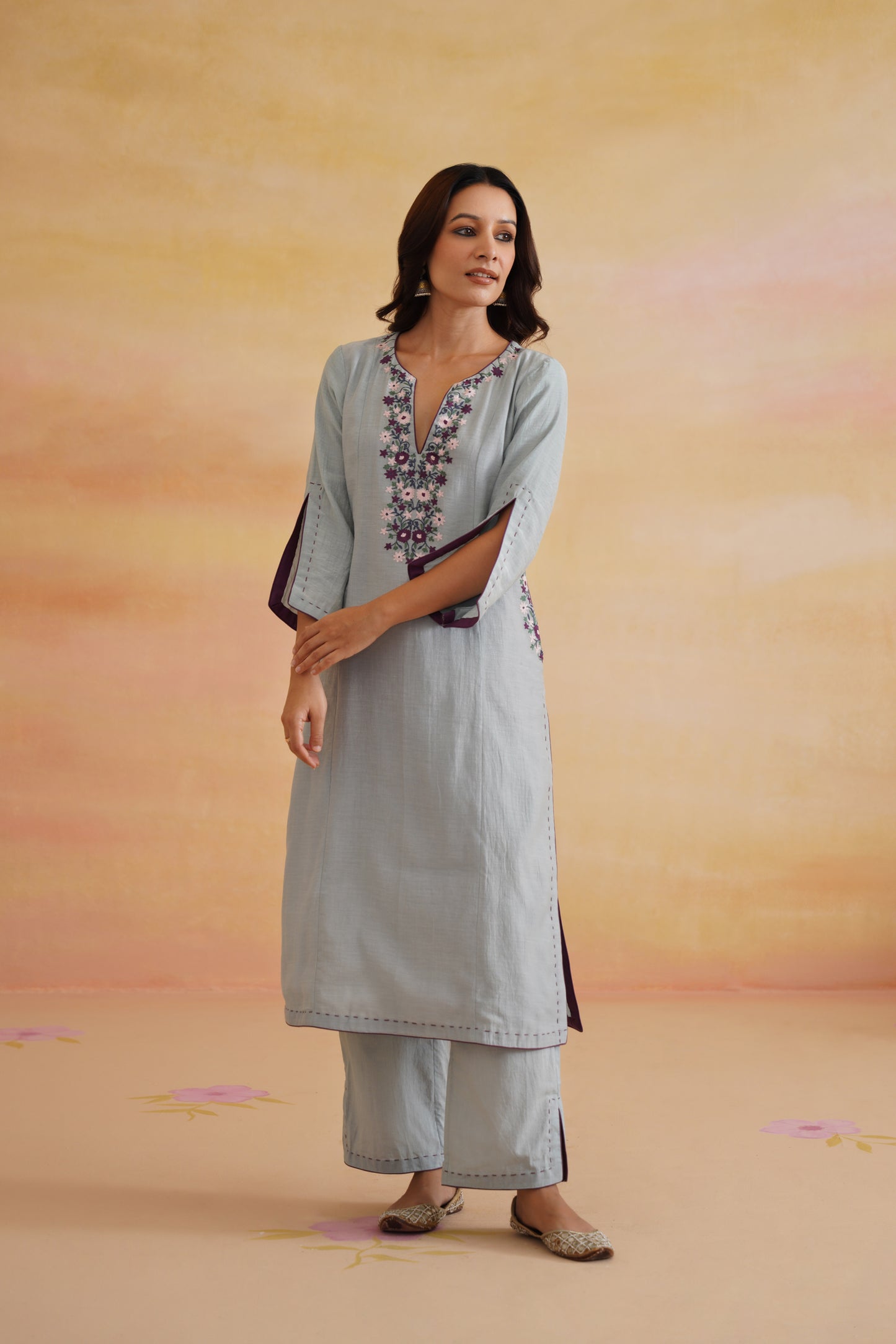 Saanjh Sky Blue Kurta