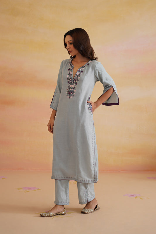 Saanjh Sky Blue Kurta