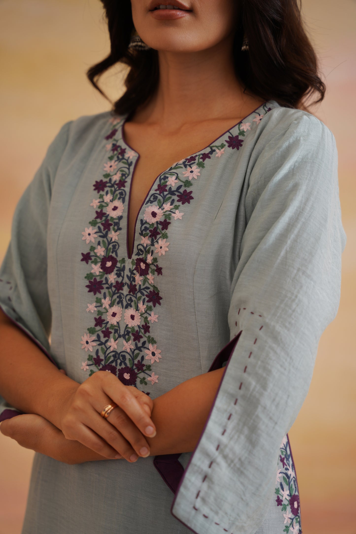 Saanjh Sky Blue Kurta