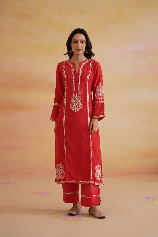 Naaz Red Kurta