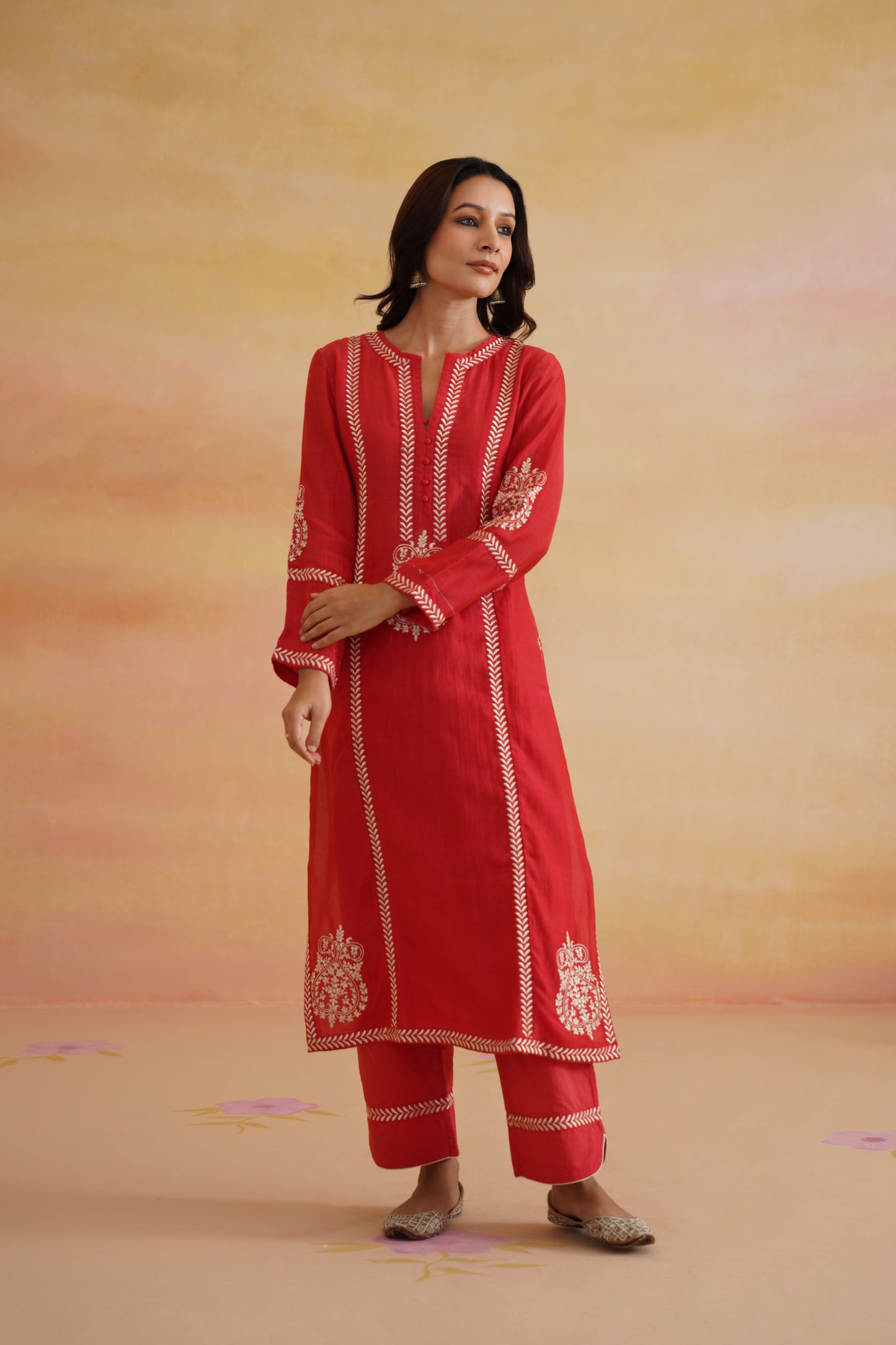 Naaz Red Kurta
