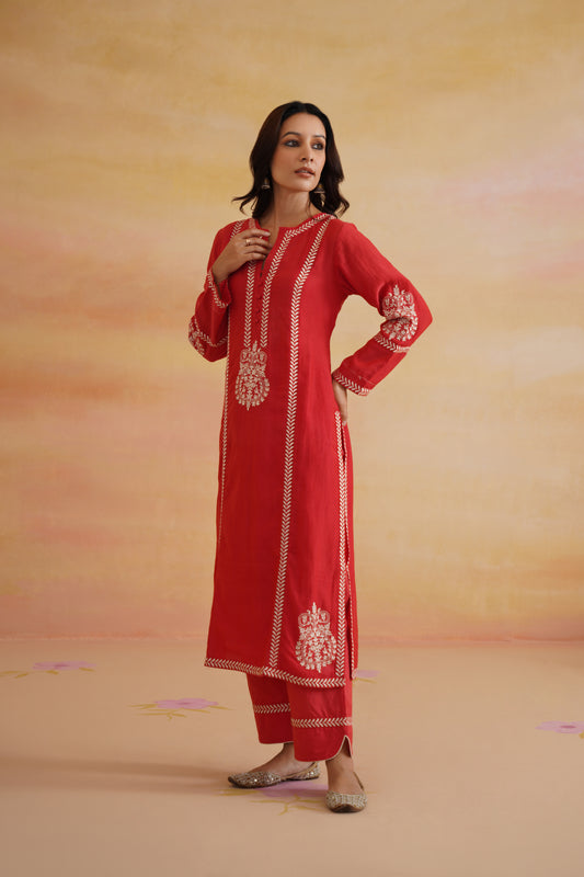 Naaz Red Kurta