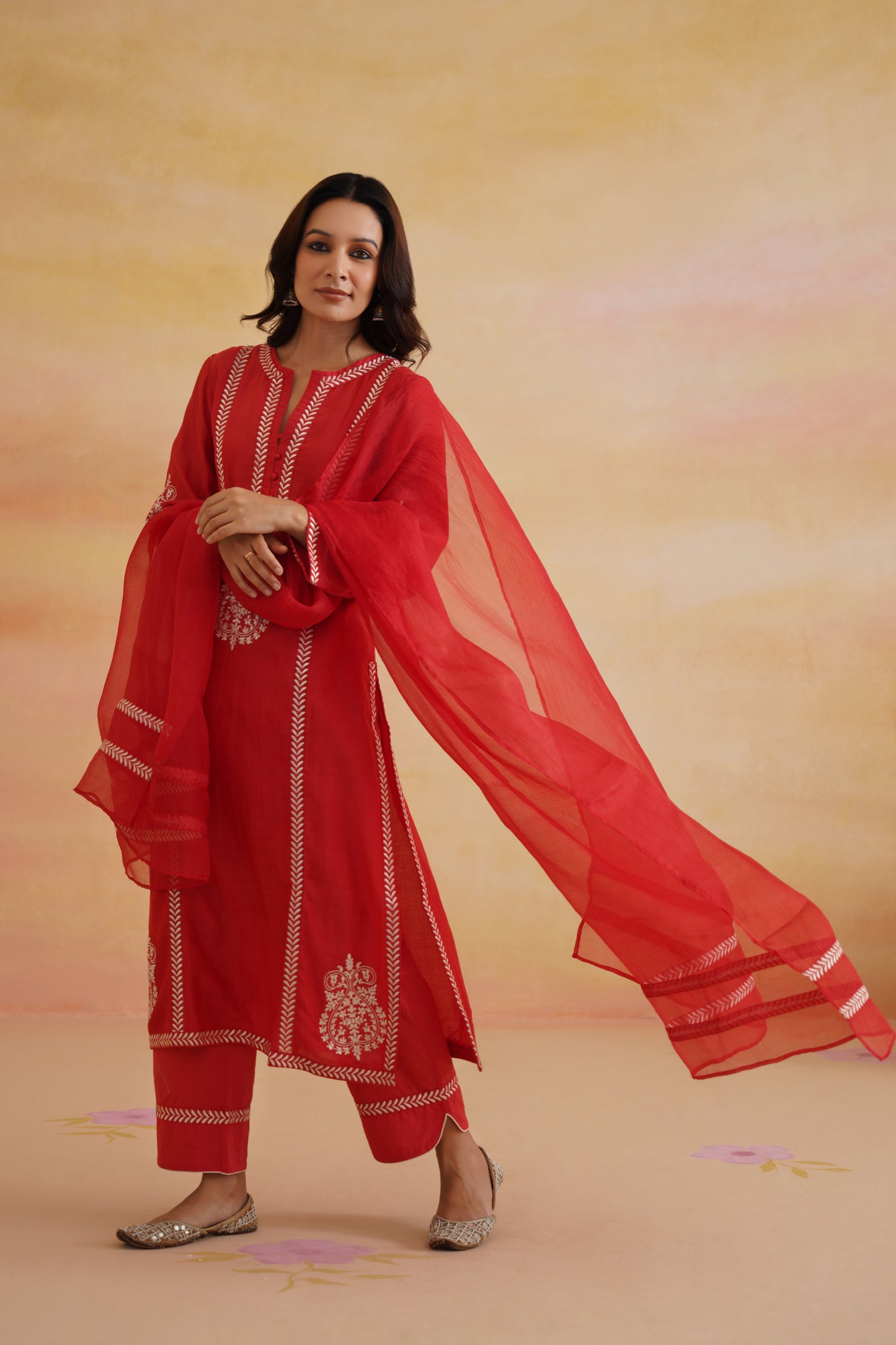 Naaz Red Kurta