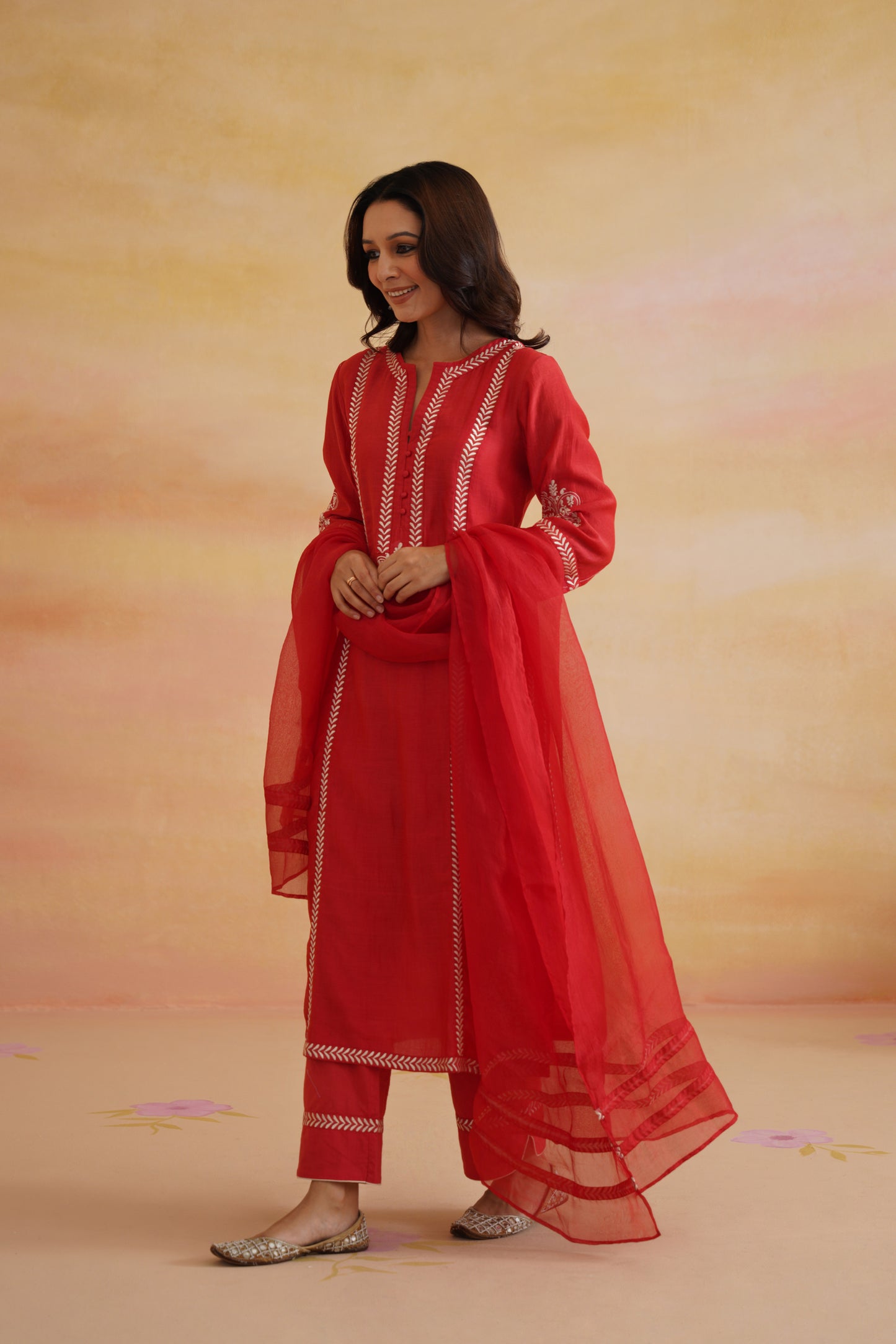 Naaz Red Kurta
