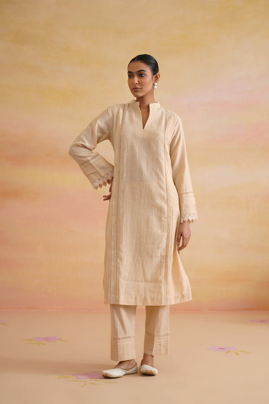 Neer Beige Kurta