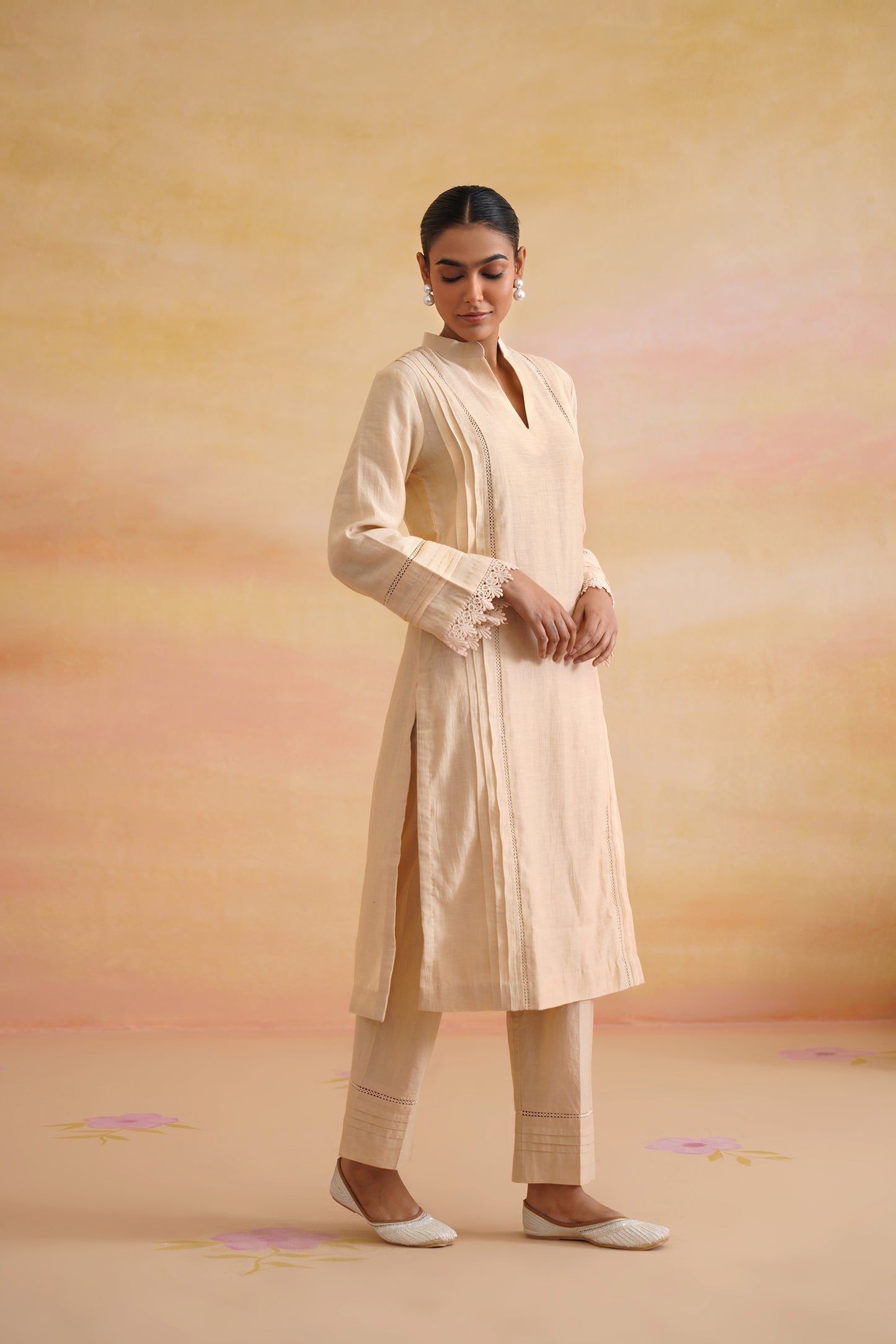 Neer Beige Kurta