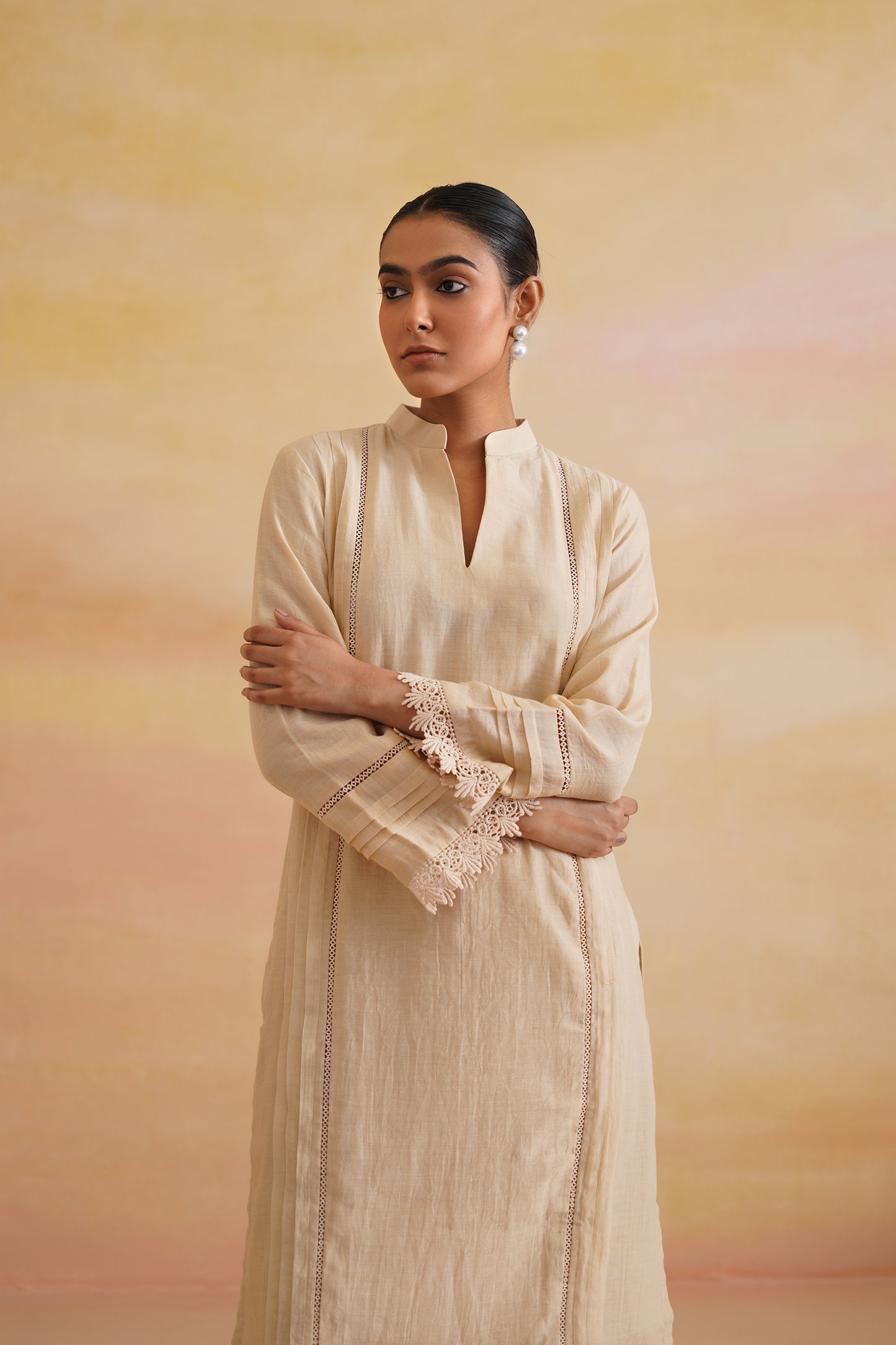 Neer Beige Kurta