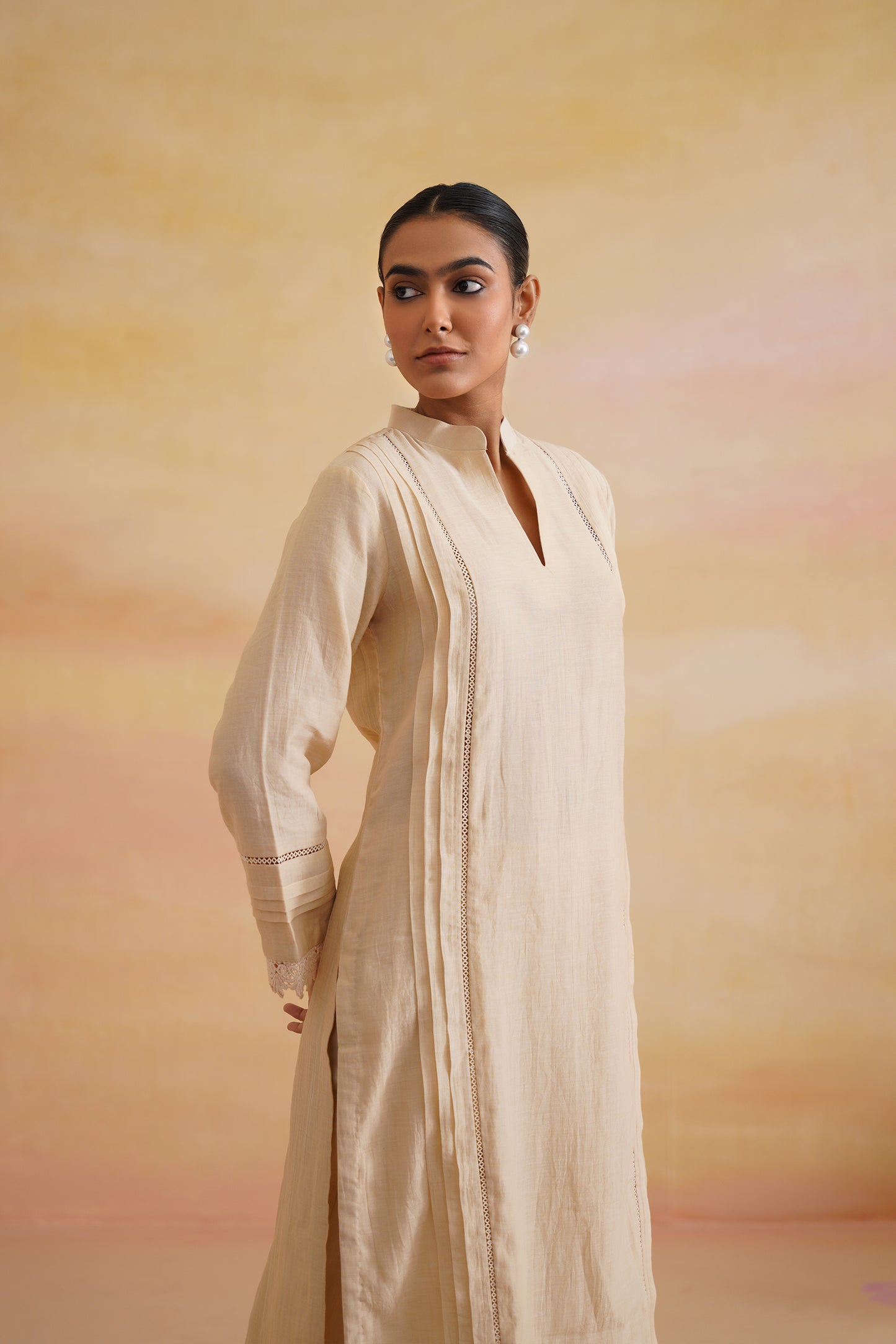 Neer Beige Kurta