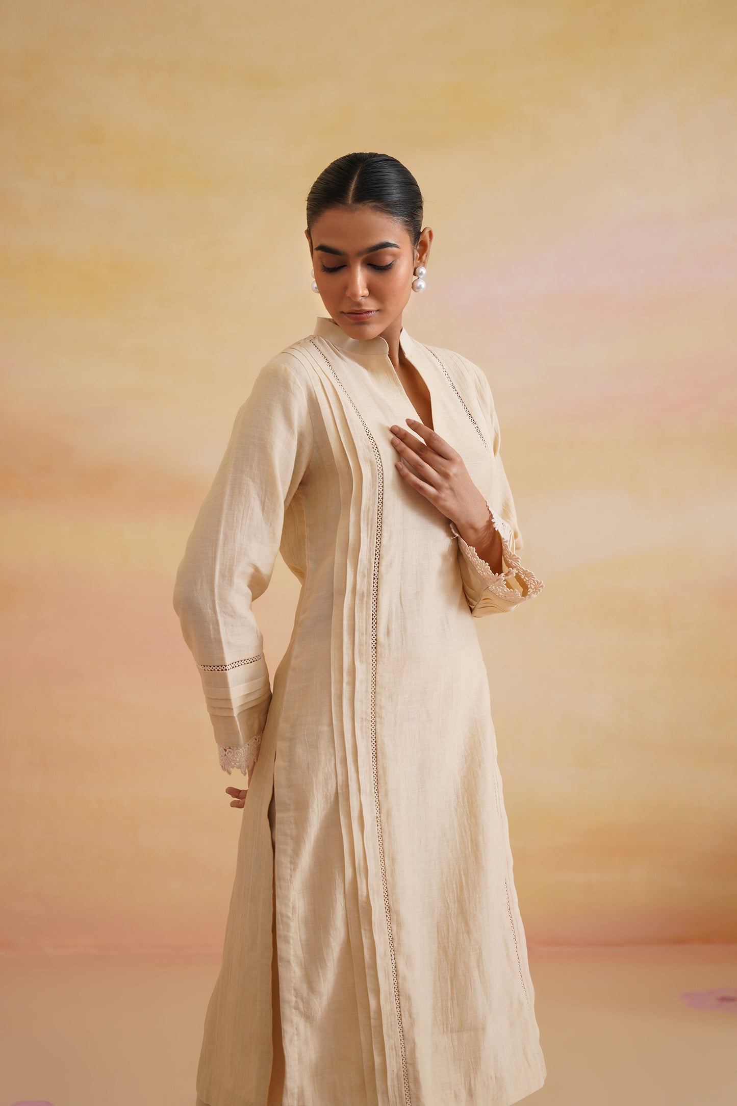 Neer Beige Kurta