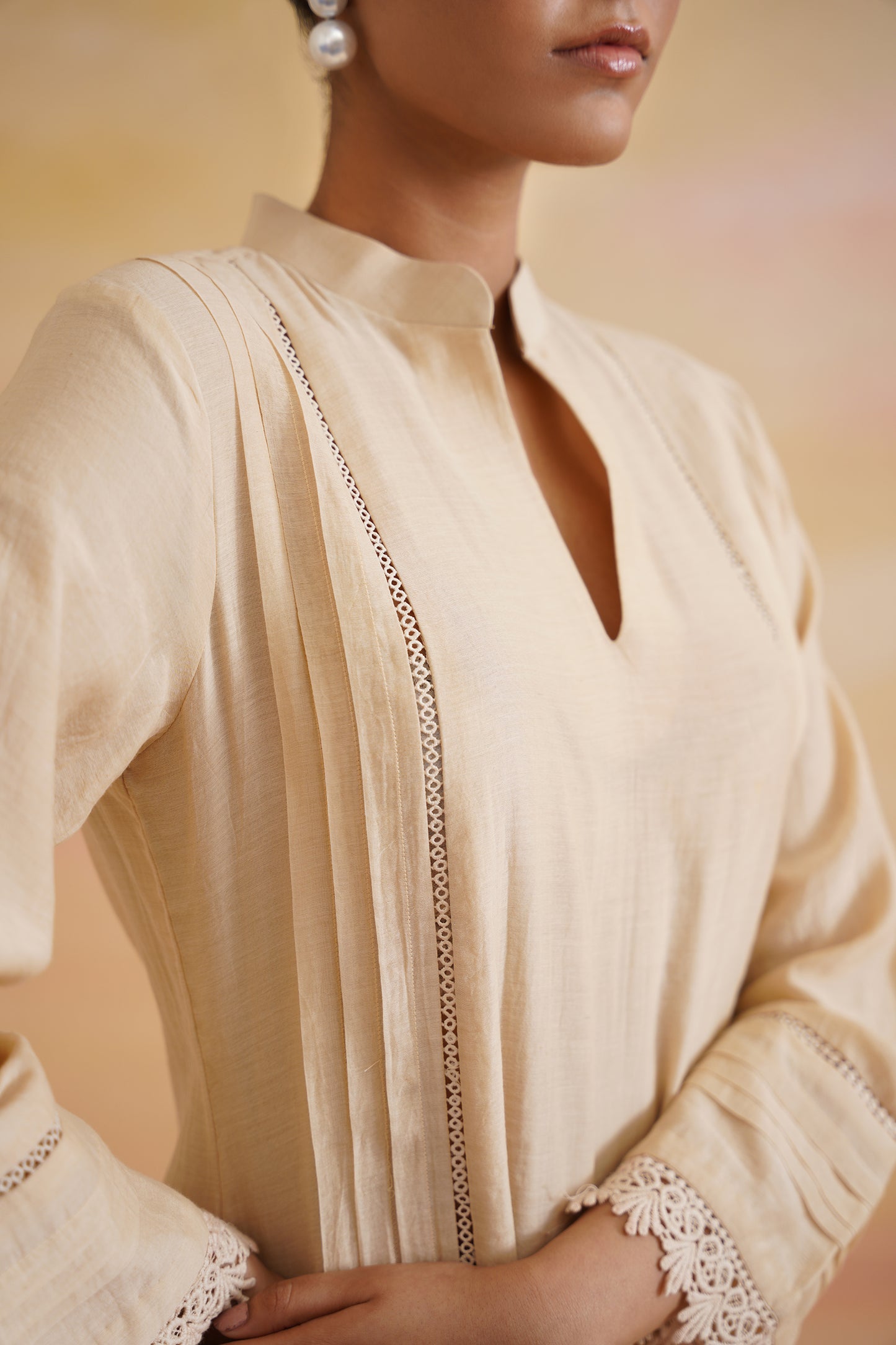 Neer Beige Kurta