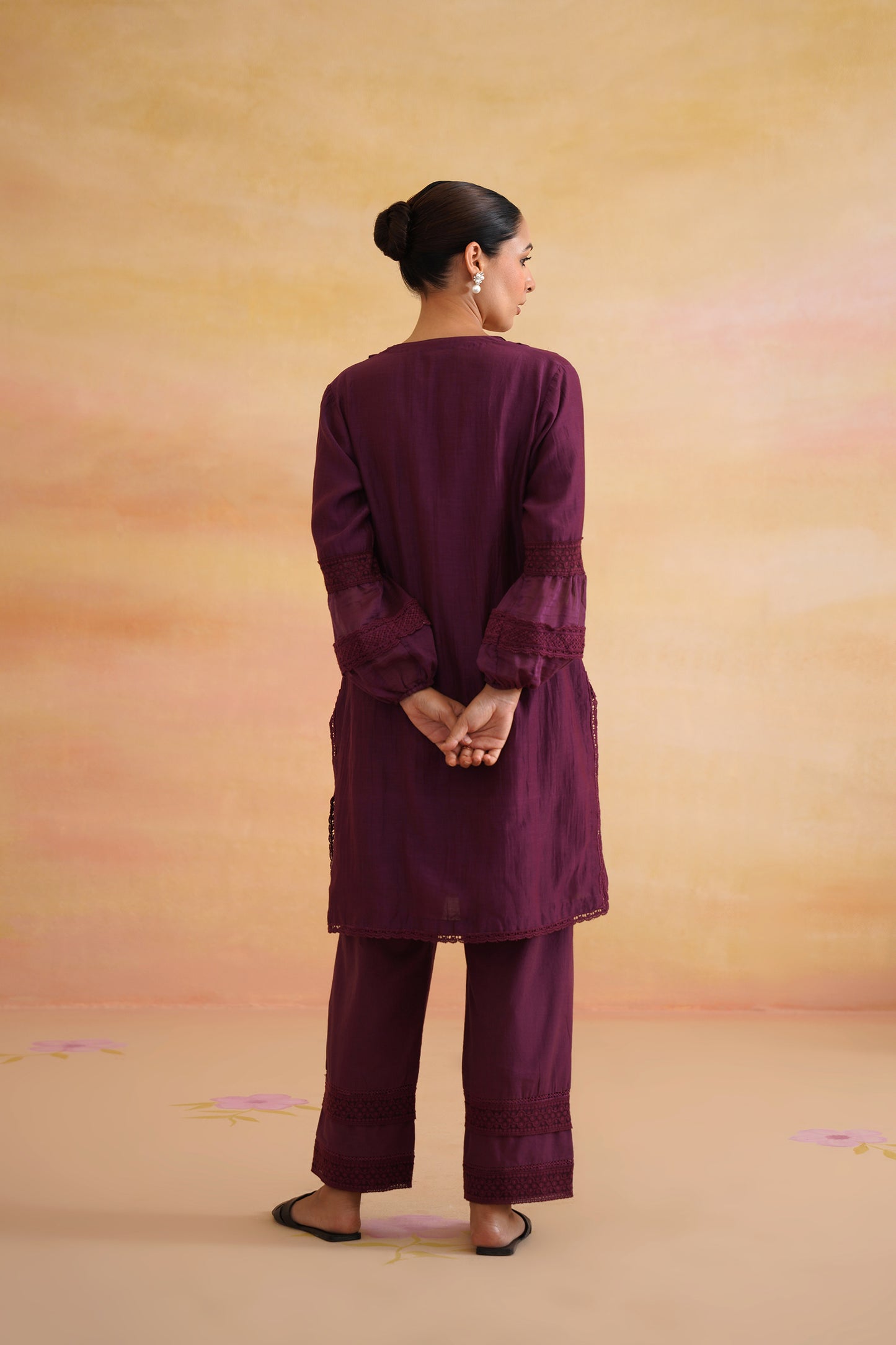 Meher Plum Kurta