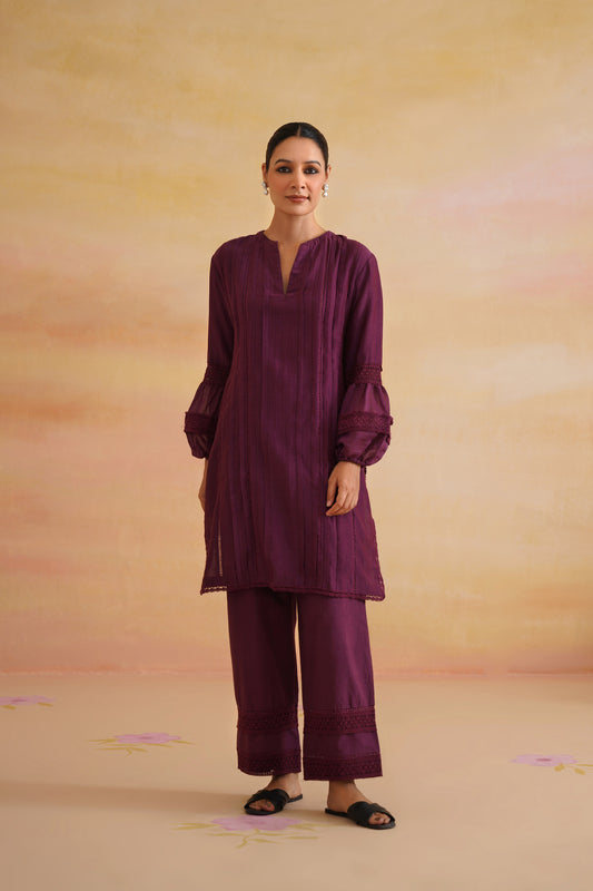 Meher Plum Kurta