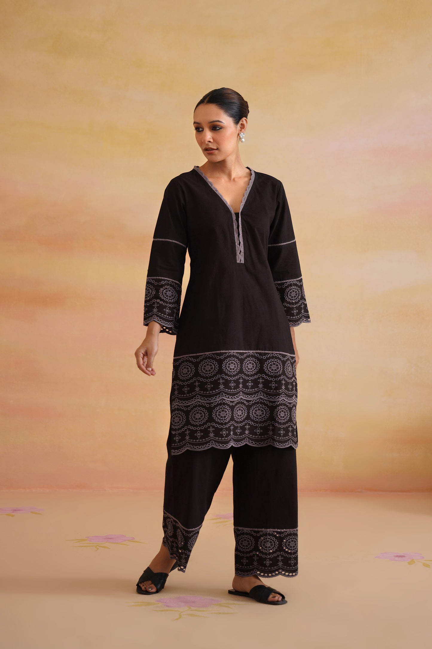 Tara Black Kurta