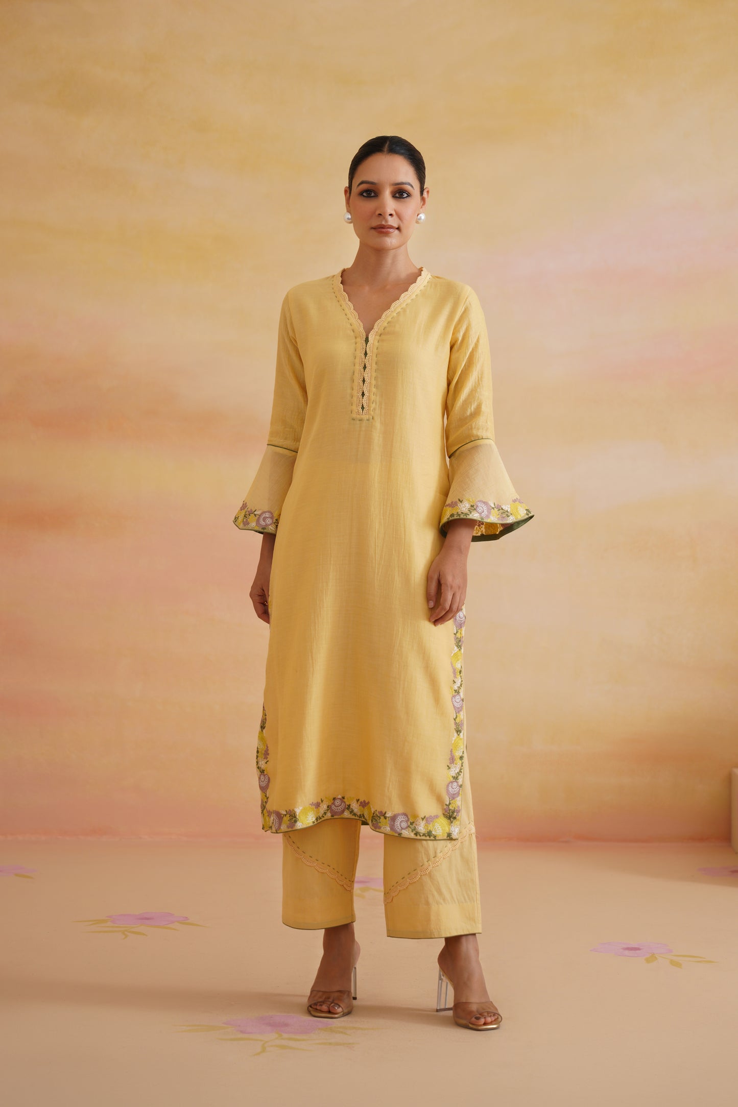Nargis Yellow Kurta