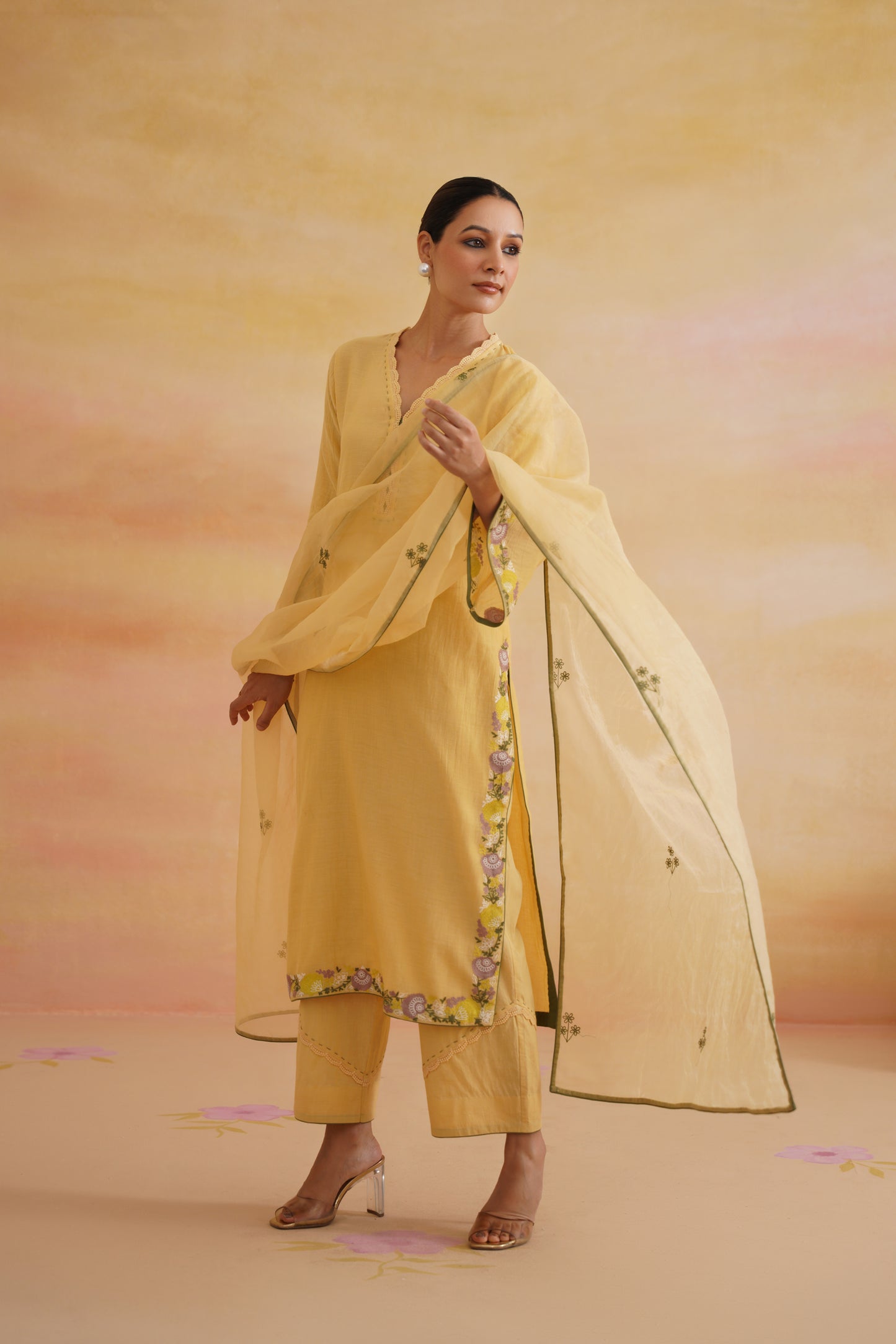 Nargis Yellow Kurta