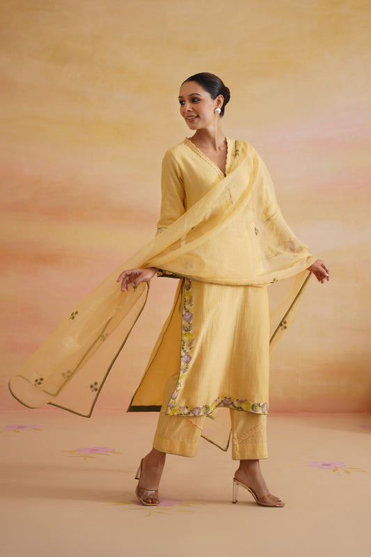 Nargis Yellow Kurta
