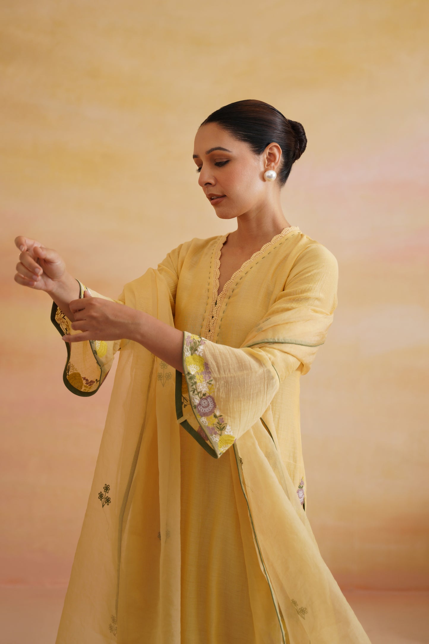 Nargis Yellow Kurta