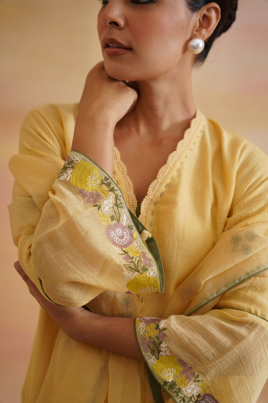 Nargis Yellow Kurta