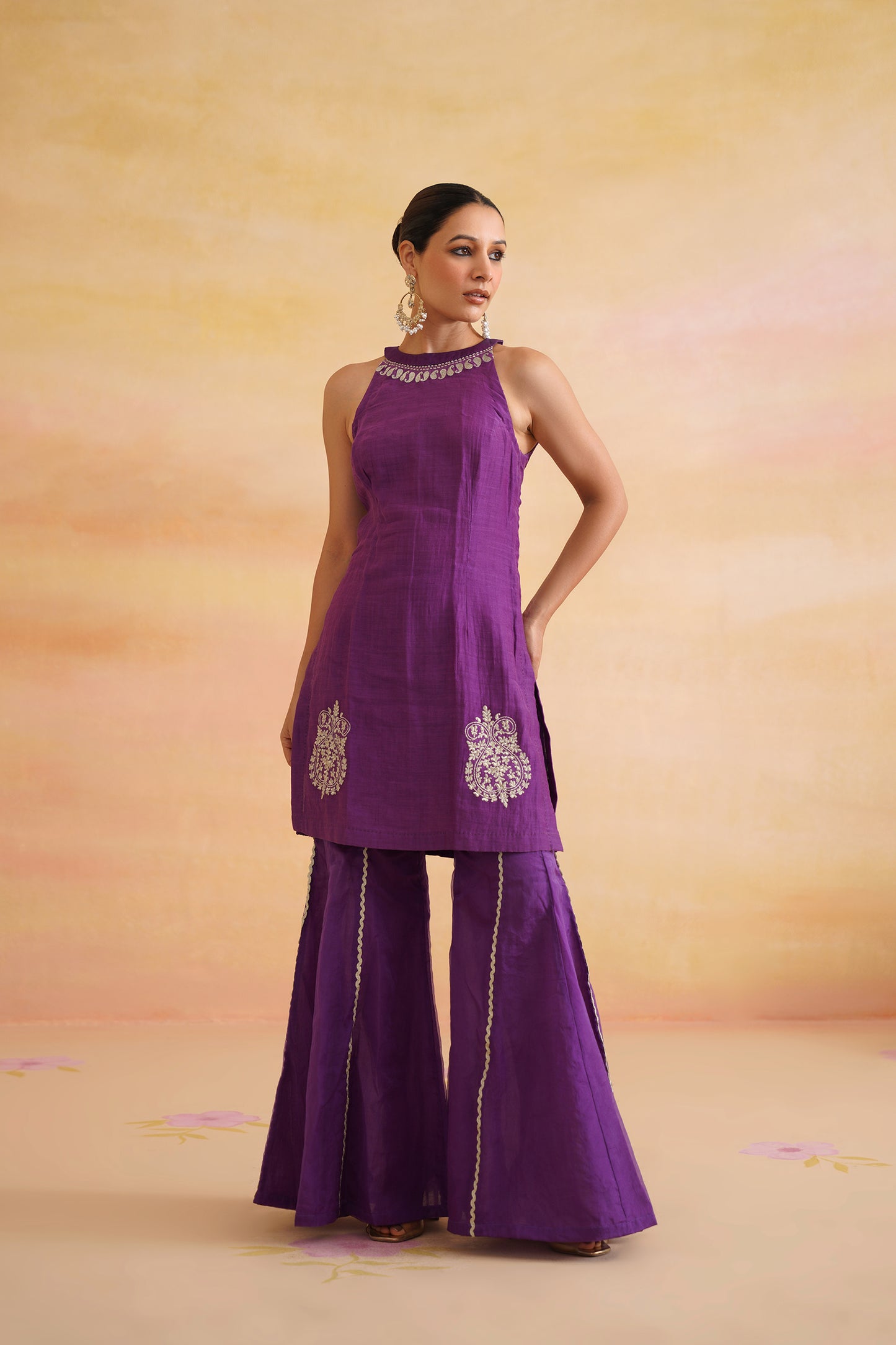 Rimjhim Purple Sharara