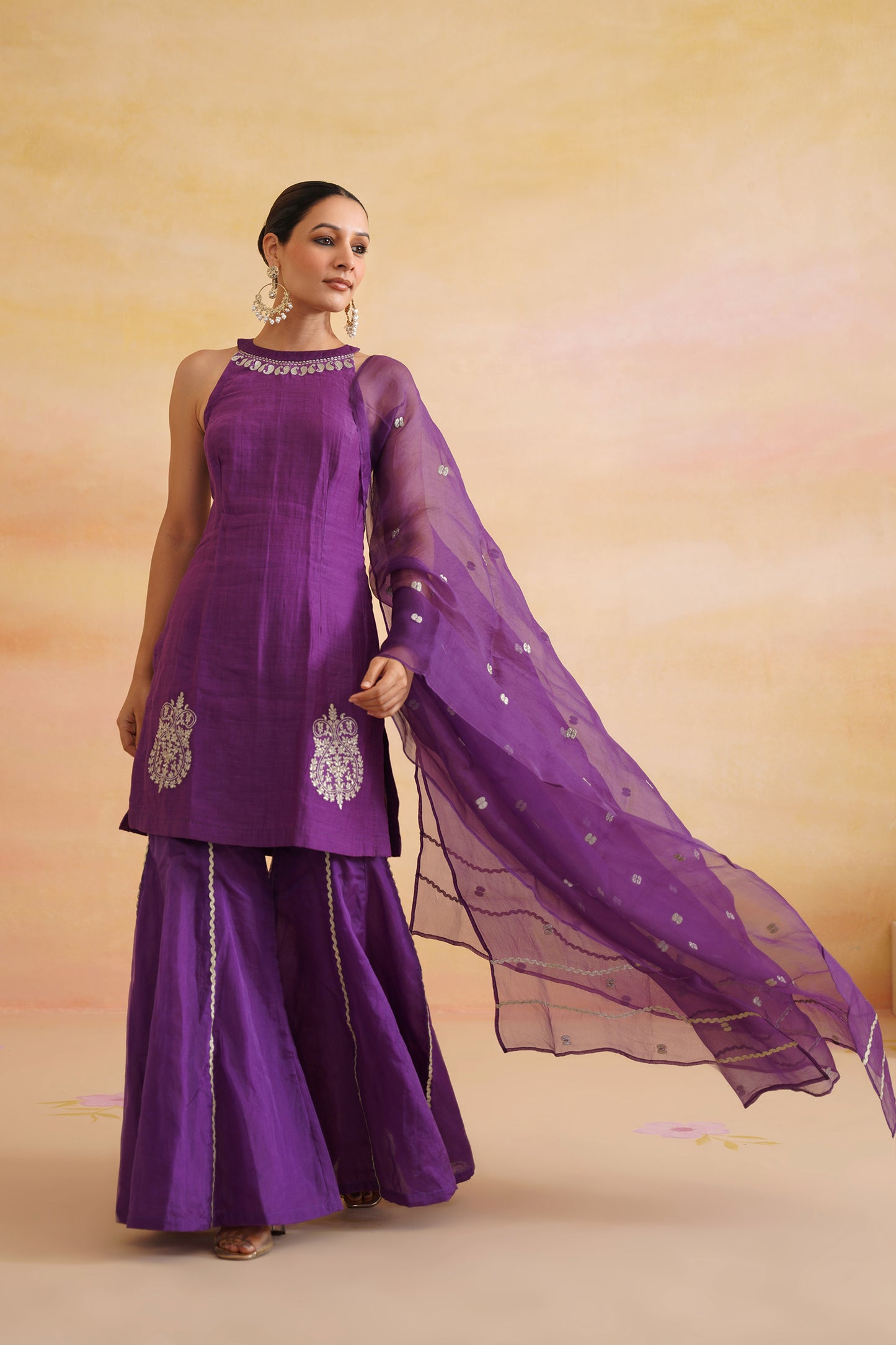 Rimjhim Purple Sharara