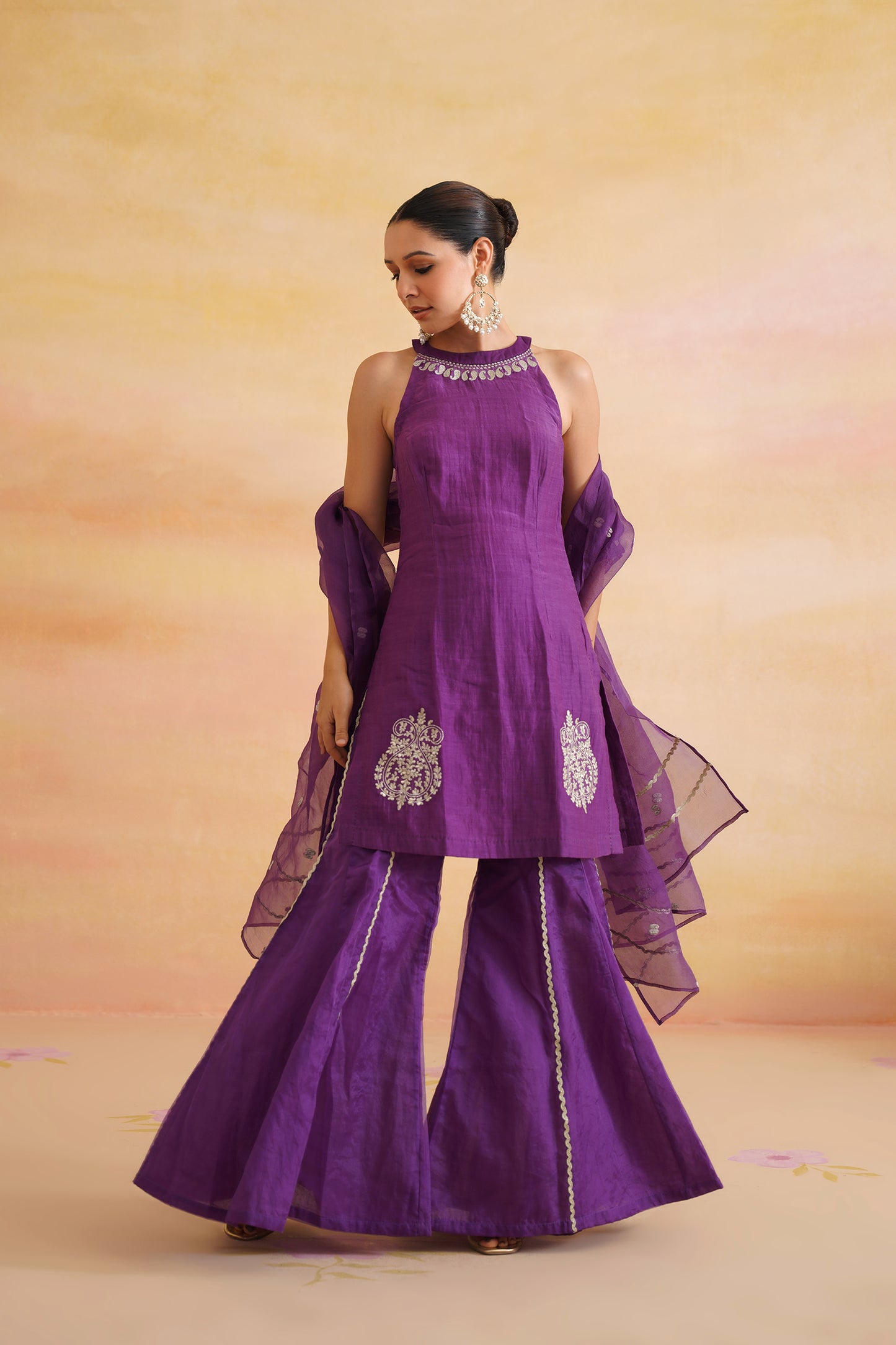 Rimjhim Purple Sharara