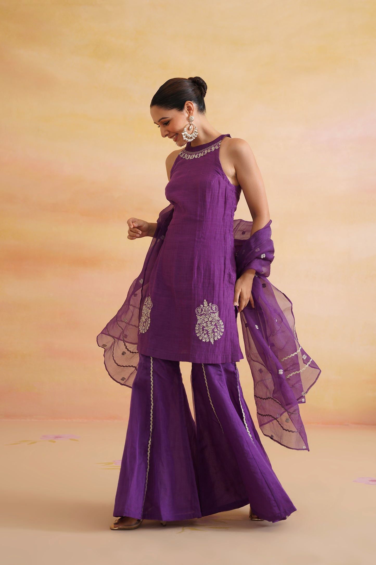 Rimjhim Purple Sharara