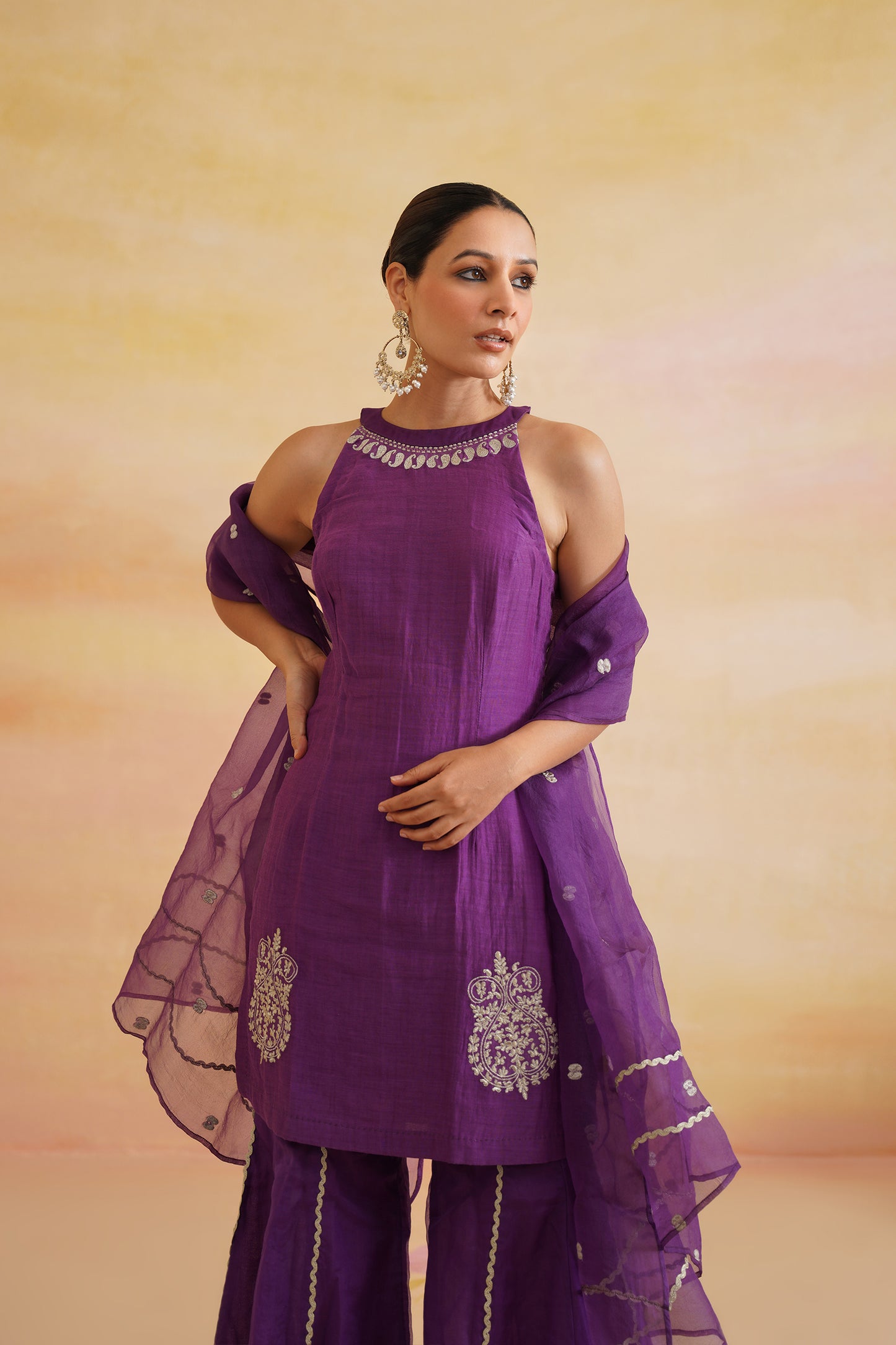 Rimjhim Purple Sharara