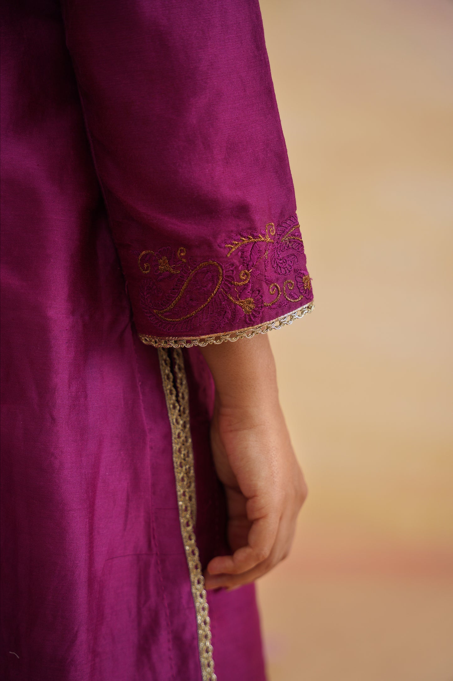 Ruhani Burgundy Sharara