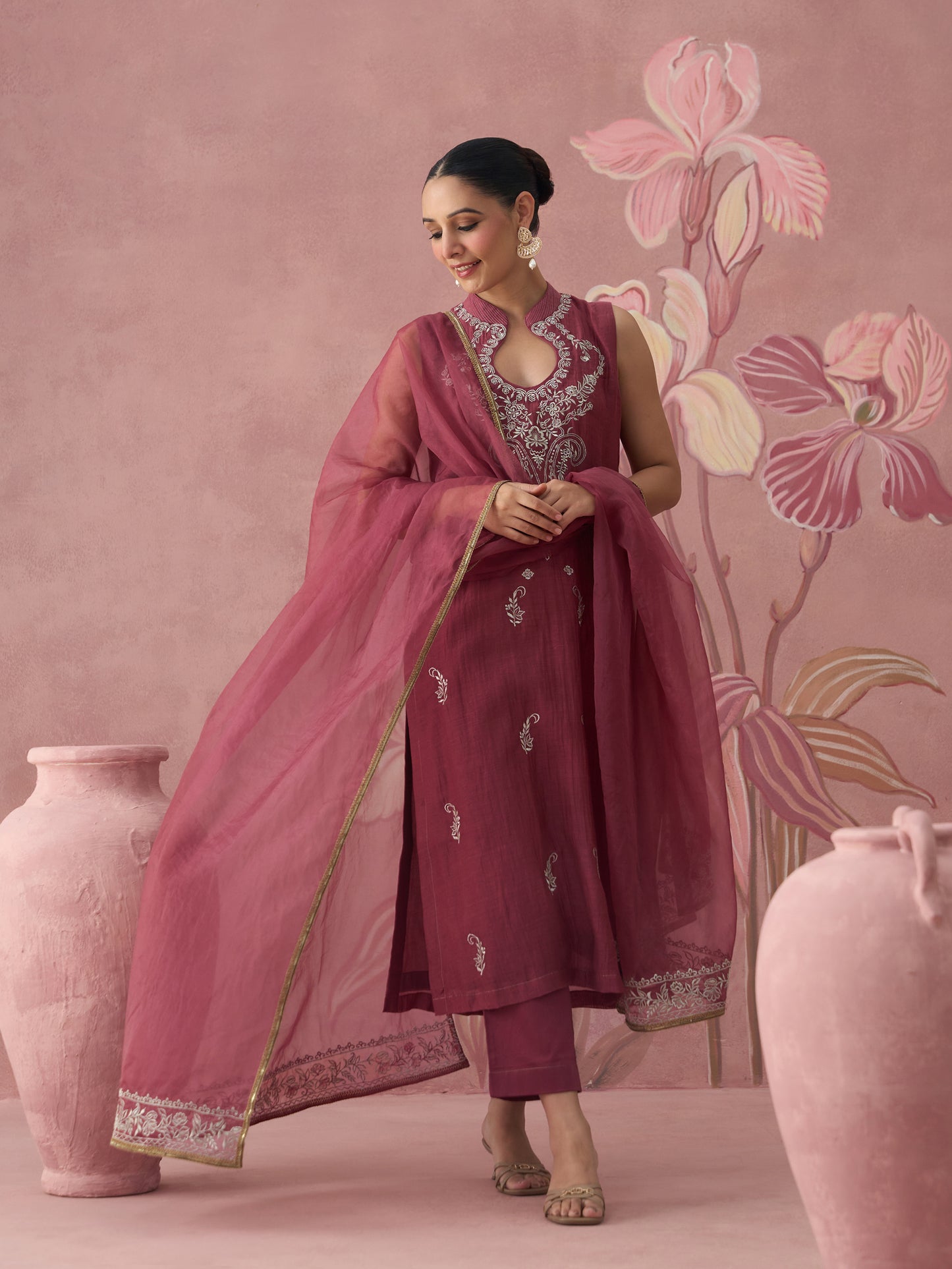 Heer Plum Kurta Set