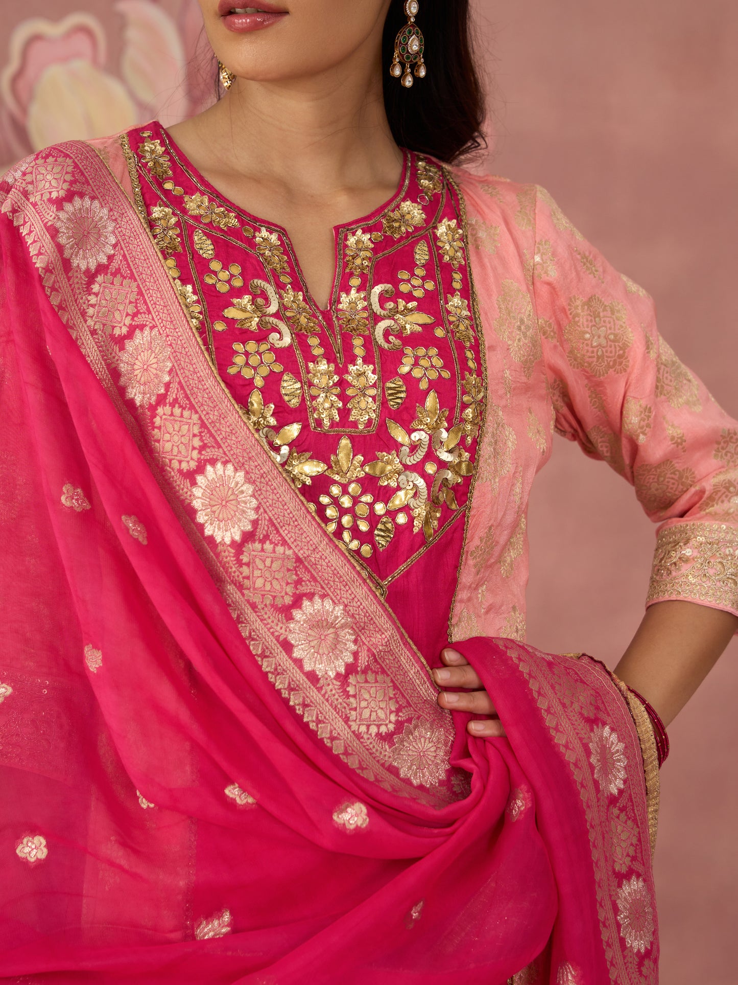 Ela Blush and Pink Suit