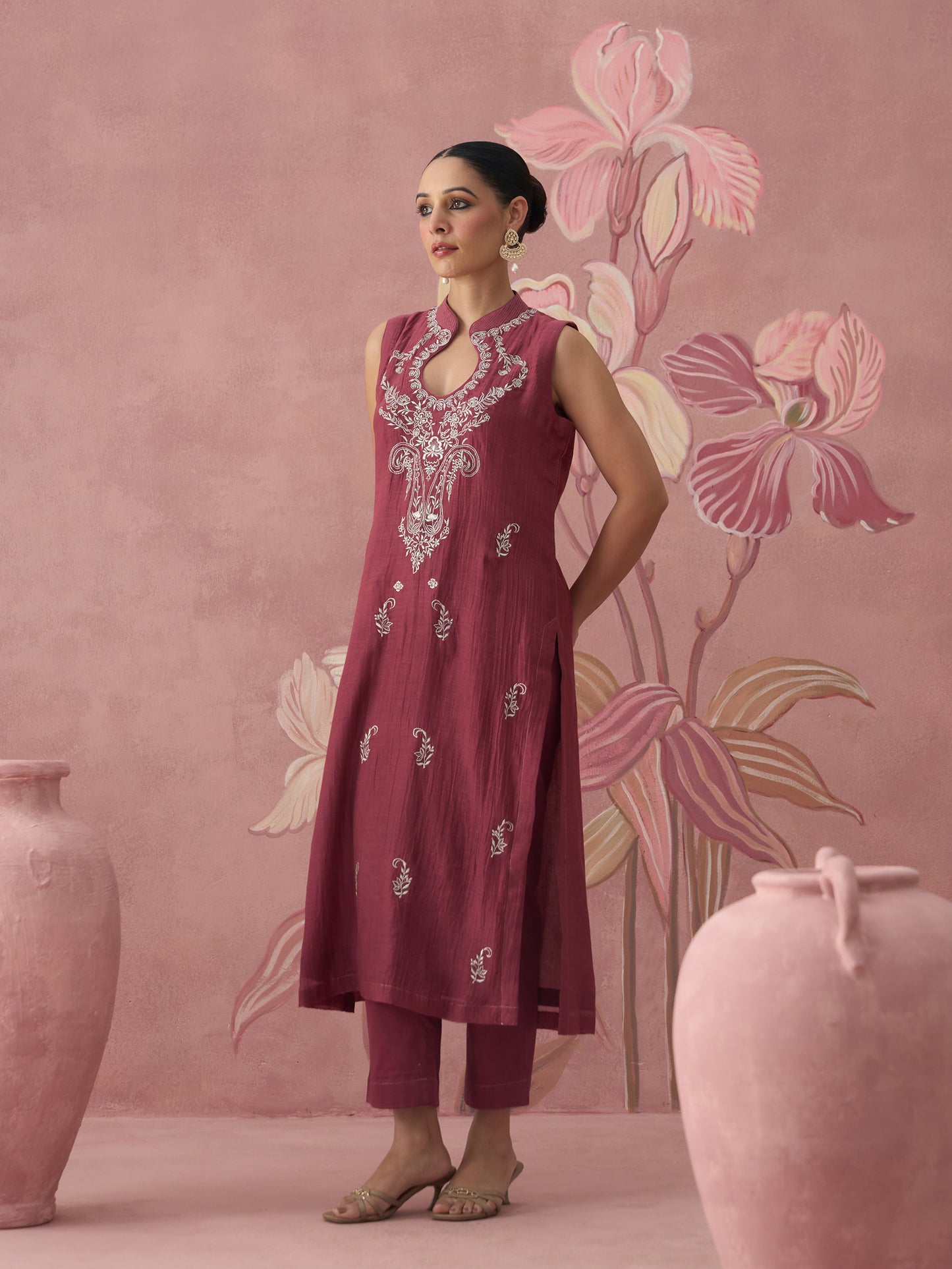 Heer Plum Kurta Set