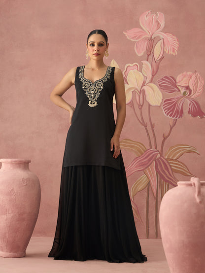 Noorani Black Sharara