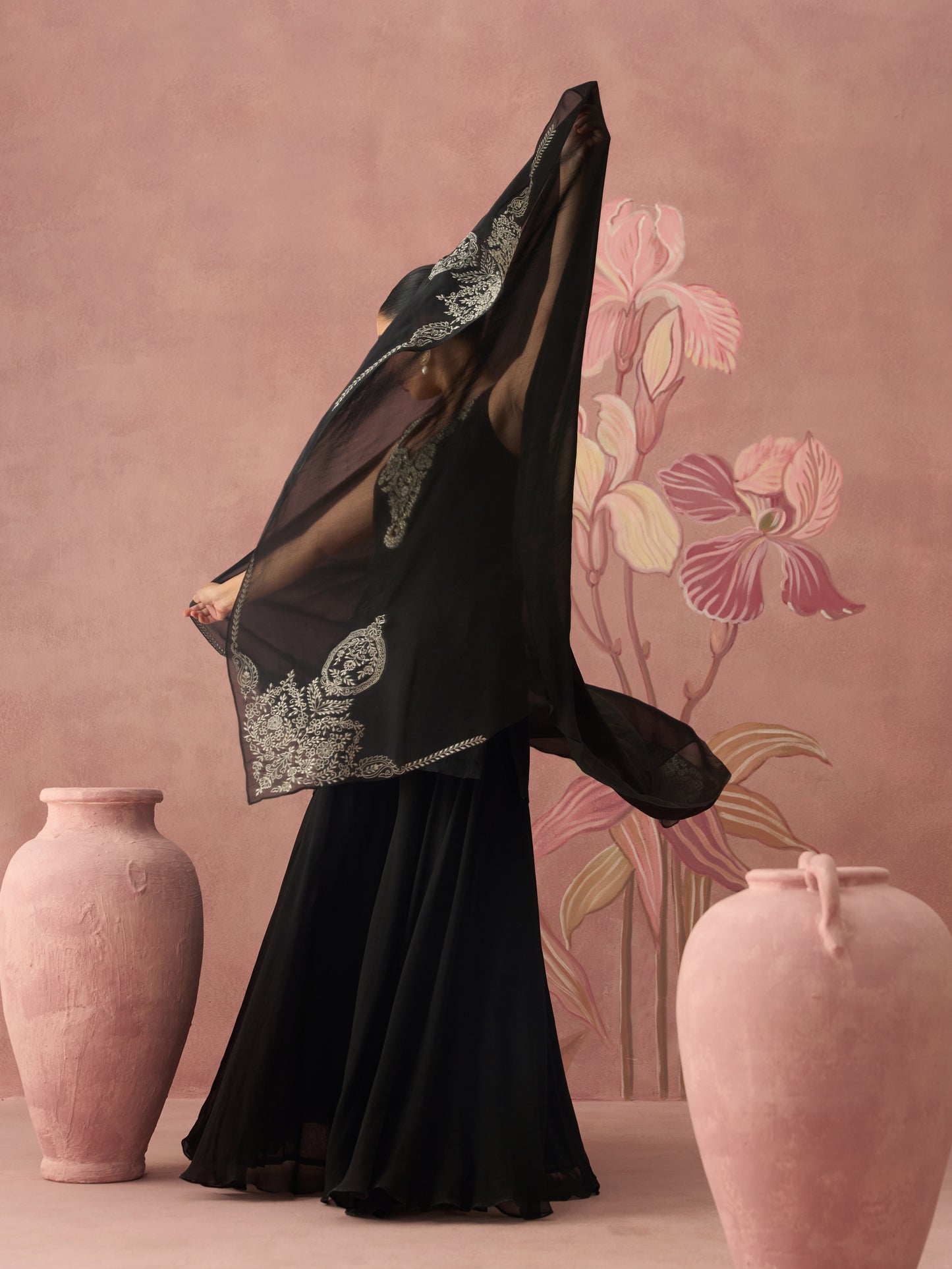 Noorani Black Sharara