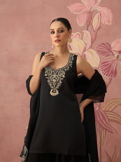 Noorani Black Sharara