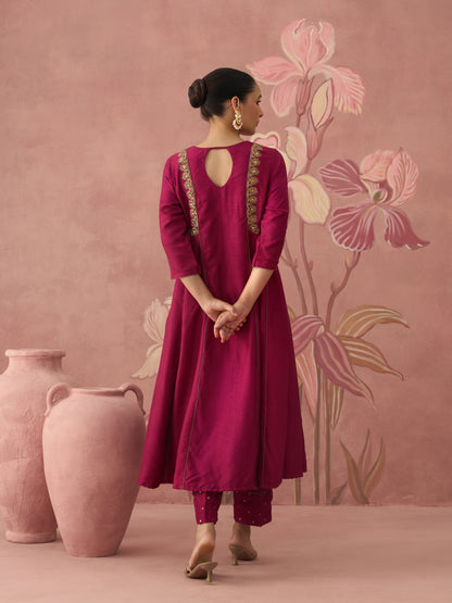 Gulzar Burgundy Kurta Set