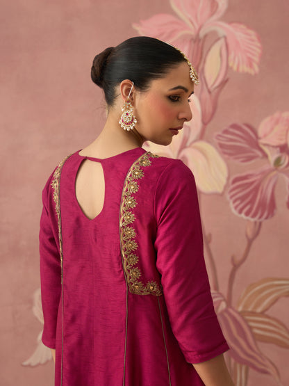 Gulzar Burgundy Kurta Set