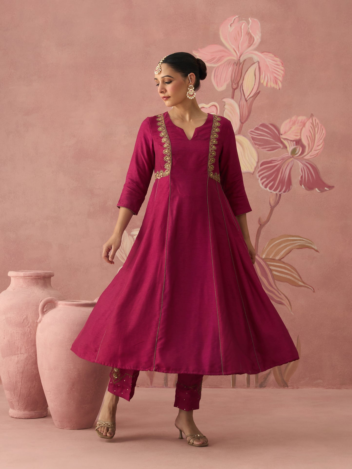 Gulzar Burgundy Kurta Set